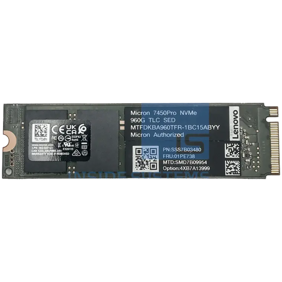 Lenovo ThinkSystem M.2 7450 PRO 960GB Read Intensive NVMe PCIe 4.0 x4 NHS SSD