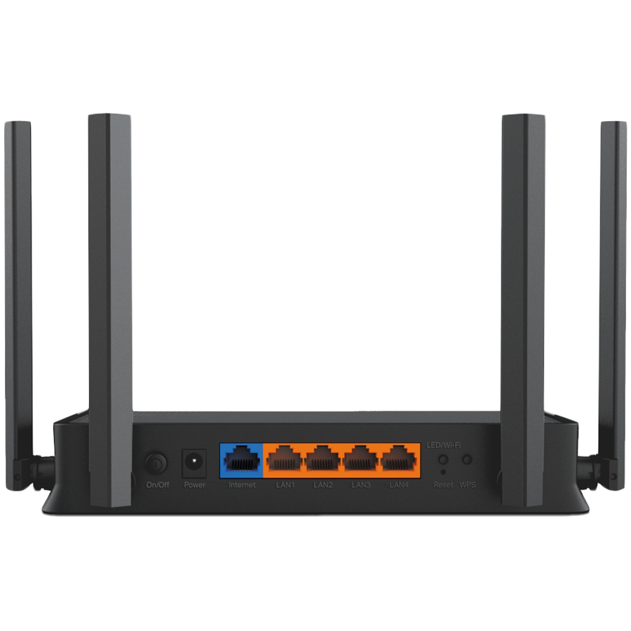 TP-Link Archer BE220 BE3600 Dual-Band Wi-Fi 7 Router, 688 Mbps at 2.4 GHz + 2882 Mbps at 5 GHz, 4x external Ant., 2.0 GHz Quad-Core CPU, 1x 1G WAN port + 4x1 G LAN ports, MLO, 4096-QAM, OFDMA, HE160 on 5GHz, Tether App, WPA3, Access Point Mode, IPv6 - Image 3