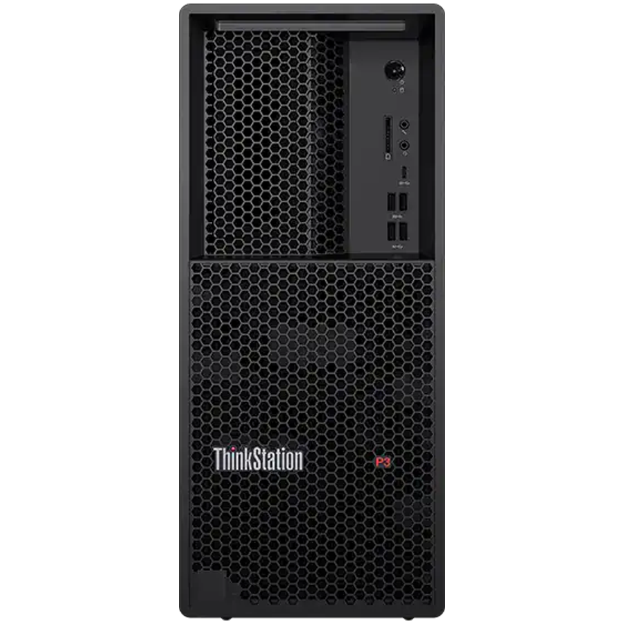 Lenovo ThinkStatio P3 Gen2, Intel Core Ultra 7 265 vPro, 2x16 GB DDR5-5600MT/s, 1 TB SSD M.2, NVIDIA RTX A1000 8GB GDDR6, Front: 4x USB 3.2, 1x USB C 3.2, 1x Mic, 1x Head/Mic, Back 2x USB 3.2, 2x USB 2.0, HDMI, DP, RJ45, Line Out, 750W, W11Pro, 3Yr
