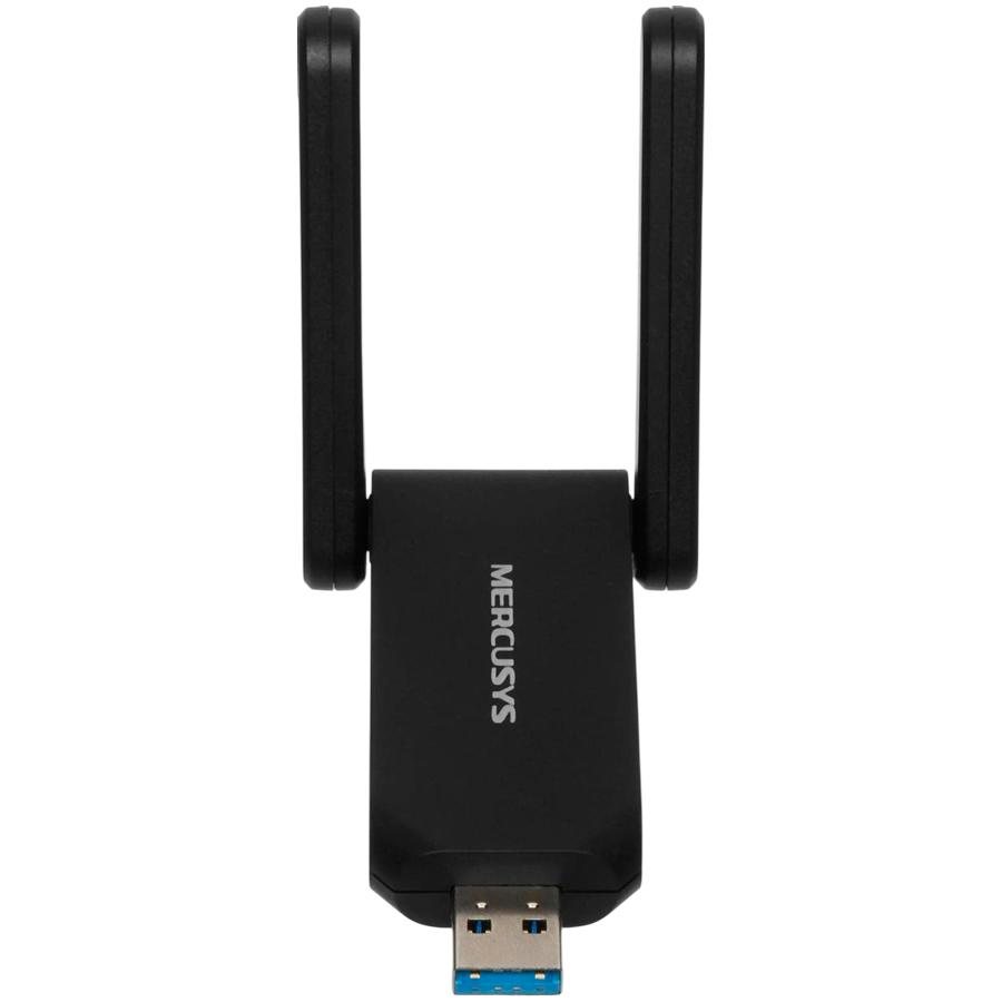 Mercusys MA72XH AX1800 High Gain Wi-Fi 6 USB Adapter, 574 Mbps at 2.4 GHz + 1201 Mbps at 5 GHz, 2 x High Gain External Antenna, USB 3.0, MU-MIMO, OFDMA, Beamforming, WPA3 - Image 2