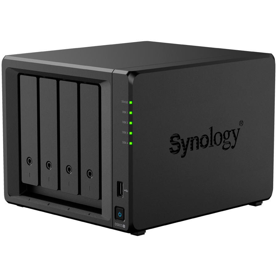 Synology DiskStation DS925+ Tower, 4-Bays 3.5'' SATA HDD/SSD, 2 x M.2 2280 NVMe SSD slot, CPU AMD Ryzen V1500B 4-core 2.2 GHz, 4 GB DDR4 ECC SODIMM, 2x RJ-45 2.5 GbE LAN Port; 2x USB 3.2; 1 xUSB Type-C expansion port; 2.26 kg; 3yr warranty - Image 3