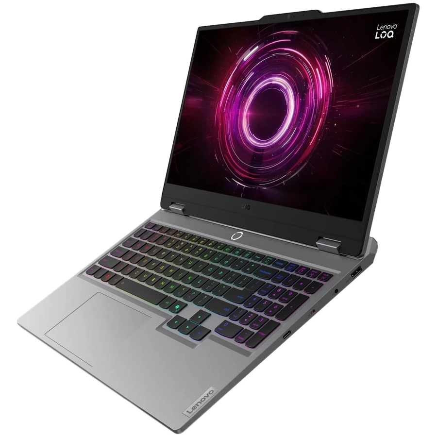 LENOVO LOQ 15AHP10 15.6" FHD IPS, AMD Ryzen 7 250, 16GB DDR5, NVIDIA GeForce RTX 5050 8GB GDDR7, 512GB SSD, 3xUSB-A, USB-C, HDMI, RJ-45, WiFI 6E, BT5.3, BH Kb, 80Wh, No OS, Luna Grey, 2Yr - Image 3
