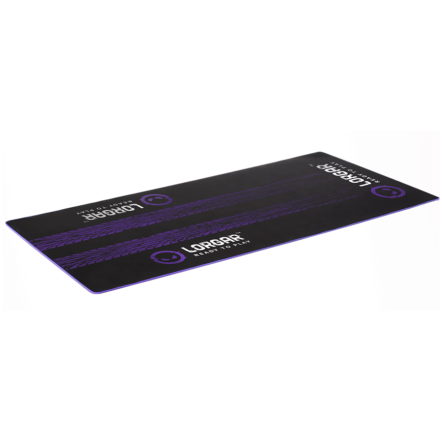 LORGAR RX1FM, Sim Racing Floor Mat Advanced, Stitched edge, 1,700X700X3 mm, Black/purple - Image 2