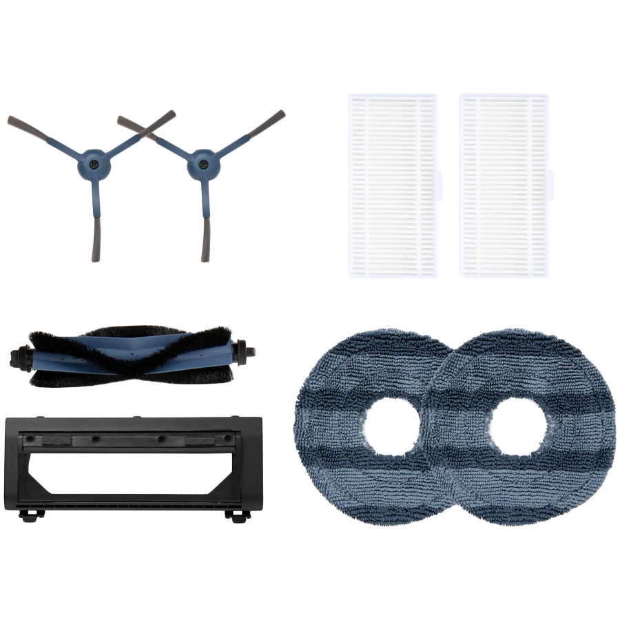 Anker, eufy Omni C20 Accessories Pack(side brush-2/filter-2/roller brush guard with comb-1/mop cloth-2) Black+Gray