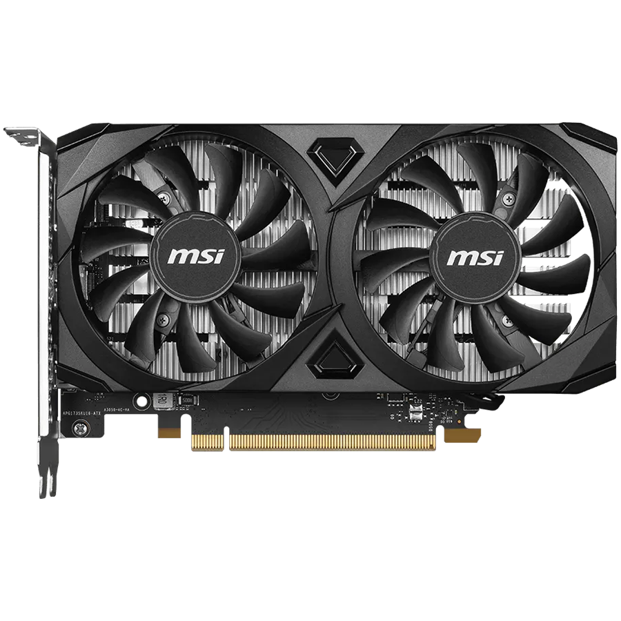 MSI GeForce RTX 3050 Ventus 2X E 6G OC Gaming Graphics Card 6GB GDDR6, 1492 MHz, PCI Express Gen 4, 96-bit, 1x DP (v1.4a), 2X HDMI 2.1 (Supports 4K) - Image 2