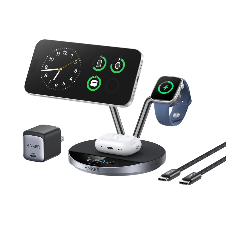 Anker Prime Wireless Charging Station(3-in-1, MagGo, AirCool, dock Stand)