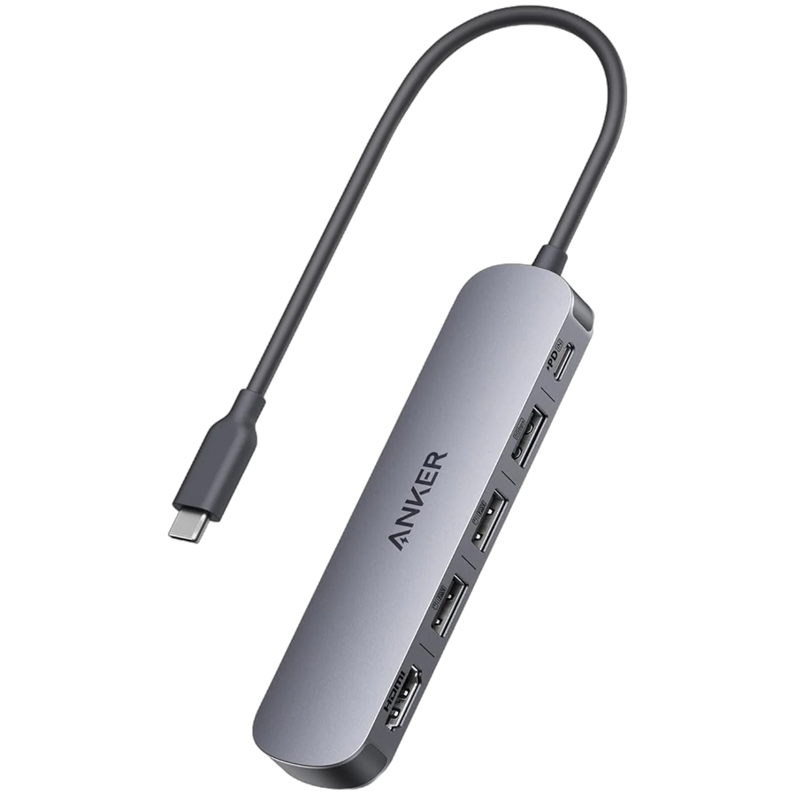 Anker USB-C Hub (5-in-1, 4K HDMI) Gray