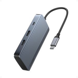 Anker USB-C Hub (7-in-1, Dual Display) Gray