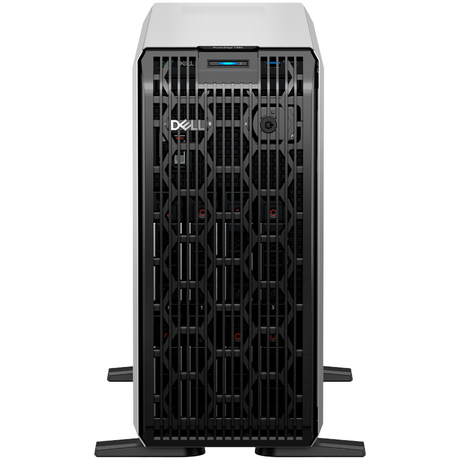 DELL EMC PowerEdge T360, 8x3.5", Intel Xeon 6315P (2.8G, 4C/4T, 12MB, Turbo, 55W), 16GB UDIMM 5600MT/s, 2TB 7.2K SATA 6Gbps, PERC H355, iDRAC9 Enterprise, Single Hot-Plug PSU 700W, BCM 5720 DP, Bezel, 3Y NBD - Image 2
