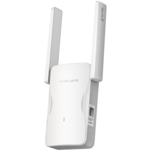 Mercusys ME25BE BE3600 Wi-Fi 7 Range Extender, 688 Mbps at 2.4 GHz + 2882 Mbps at 5 GHz, 2x Fixed External Antennas, 1x Gigabit Port, MERCUSYS APP, WPS/Reset Button, Signal Indicator, Range Extender/Access, Adaptive Path Selection, Access Control