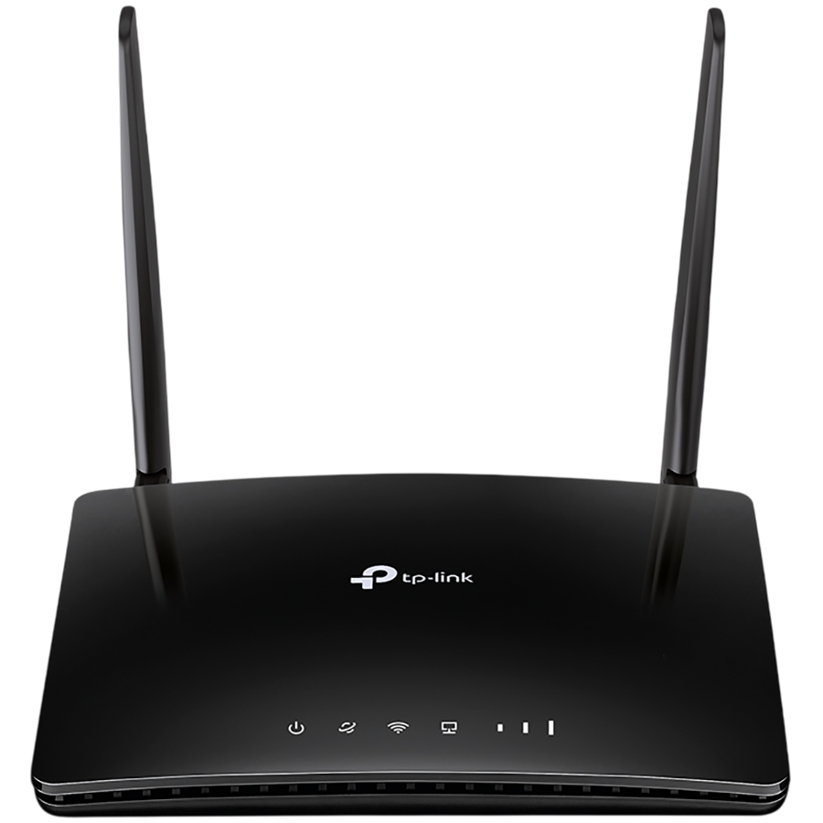 TP-Link Archer MR402 AC1200 Wireless Dual Band 4G LTE Router, Build-In 150Mbps 4G LTE Modem, 867 Mbps at 5 GHz + 300 Mbps at 2.4 GHz, 4G Cat4 150/50 Mbps, 2x Antennas, 3x Fast Ethernet LAN Ports, 1x Fast Ethernet WAN/LAN Port