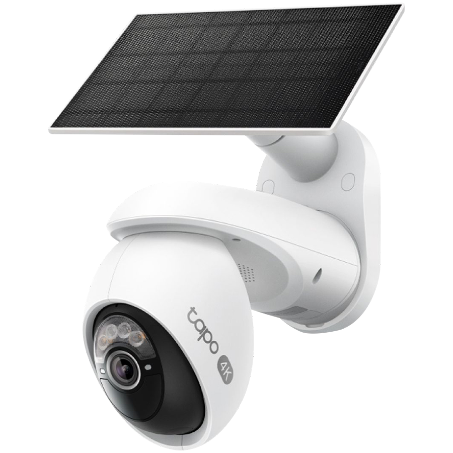 TP-Link Tapo C660 KIT Solar-Powered Pan/Tilt Security Camera Kit, 4K 8MP (3840x2160), 2.4 GHz/5 GHz, 10000mAh rechargeable lithium-ion battery, Solar panel (5.2V, 2.5W), Pan/Tilt, Non-Stop Power, Smart Detection and Notifications, AI tracking
