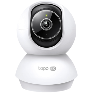 TP-Link Tapo C250 Pan/Tilt AI Home Security Wi-Fi Camera,  4K 8MP (3840x2160), 2.4 GHz, Pan/Tilt, Smart AI Detection and Notifications (motion, people, pets, cars, baby crying, abnormal sound), AI Smart Tracking, Sound and Light Alarm, Remote Control