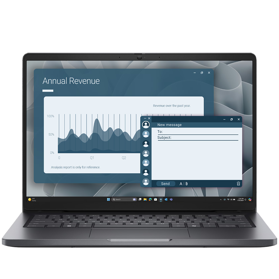 Dell Pro 14 (PC14255), 14" FHD+ (1920x1200), non-Touch, AMD Ryzen 5 220 (6C, 4.9 GHz), 16GB (1x16GB) DDR5, M.2 512GB SSD, AMD Radeon 740M, WiFi, BT, HDMI, USB-C (DP/PD), 2xUSB3.2, RJ-45, FngPr, Backlit kb, Win11Pro, 3Y