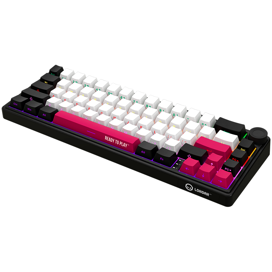 Mechanical 65% Keyboard Lorgar KBP70MW EN Wireless Black/red (LRG-KBP70MW-BK-US) - Image 2