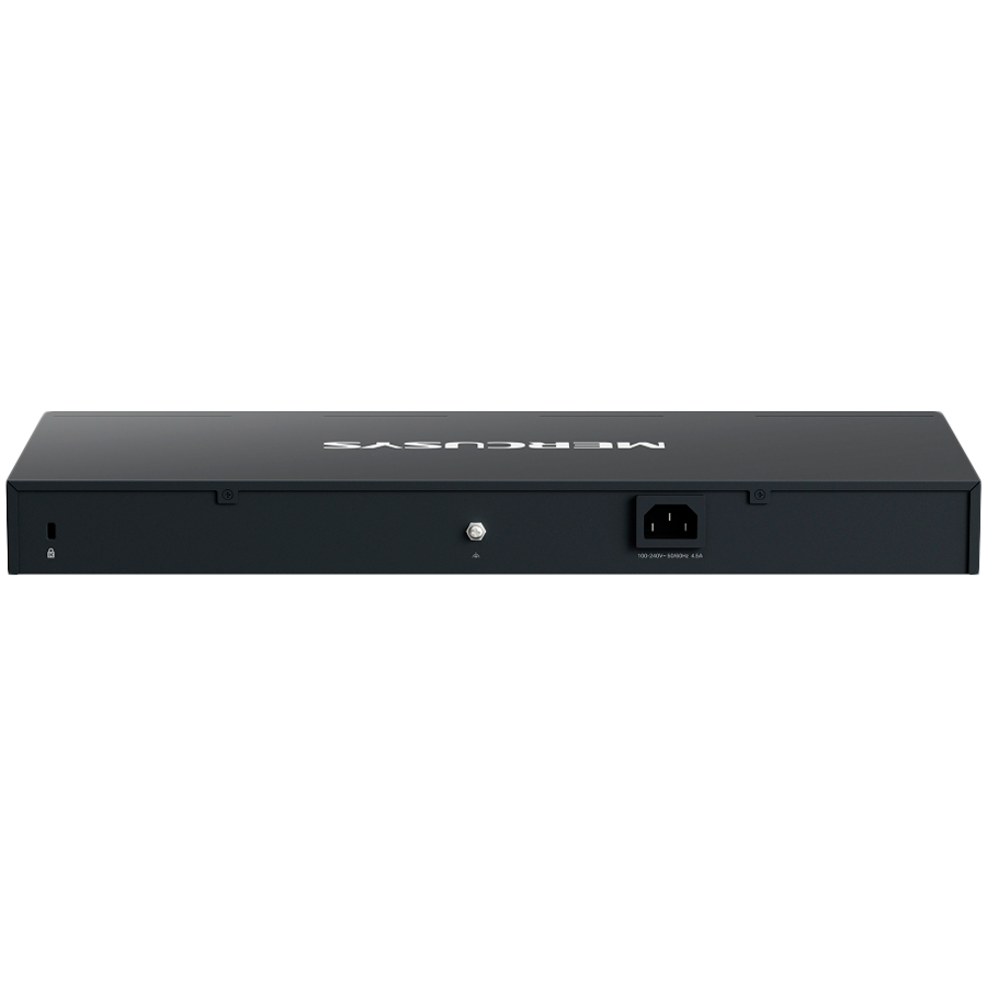 Mercusys MS128GP 28-Port Gigabit Rackmount Switch with 24-Port PoE+, 24x Gigabit PoE+ Ports, 2x Gigabit Non-PoE Ports, and 2x Gigabit SFP Slots, 295 W PoE Power, Rackmountable Steel Case, Extend Mode for 250m PoE Transmitting, Isolation Mode - Image 3