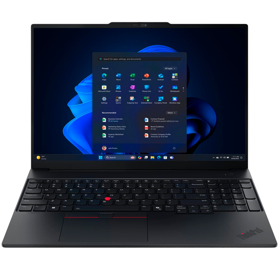 LENOVO ThinkPad E16 Gen 3, 16'' FHD IPS, Intel Core 5 210H, 16GB DDR5, 512GB SSD, 2xUSB-A, 2xUSB-C, HDMI, RJ-45, FHD Cam + Mic, WiFI 6E, BT5.3, FP, BH Kb, 64Wh, No OS, Black, 3Y