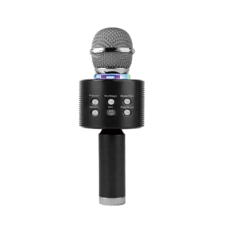 BLUETOOTH MIKROFON V6 BLACK+SILVER