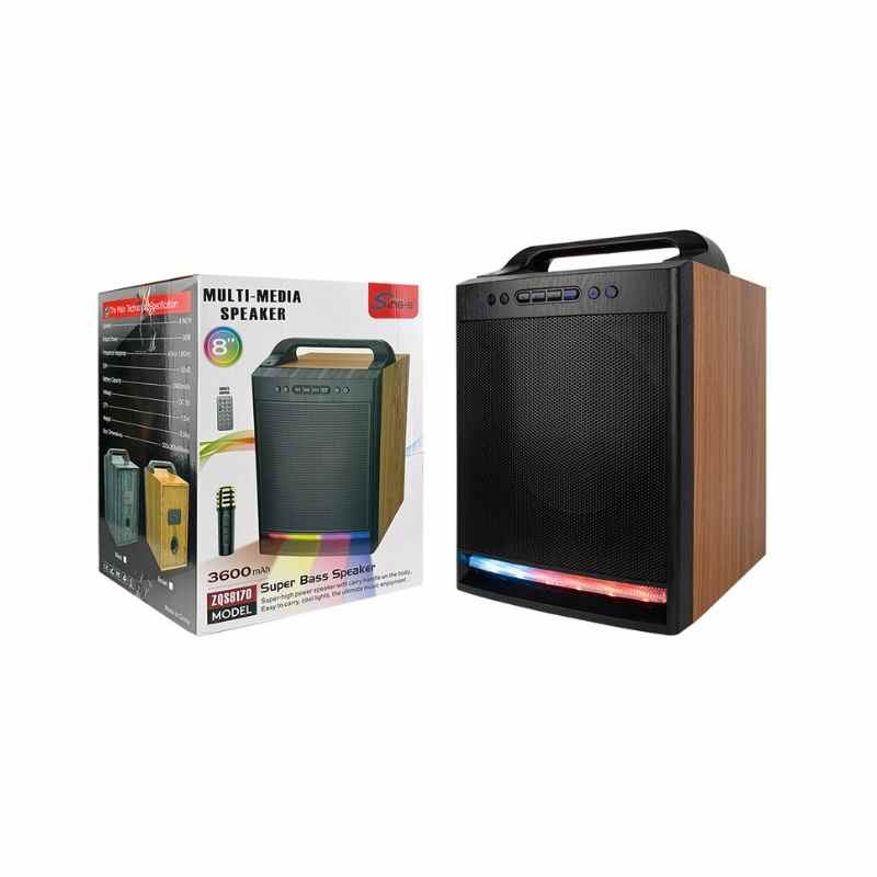 BLUETOOTH SPEKAER ZQS8170 WOOD BROWN 30W 305-268-400MM SING-E