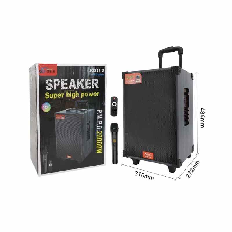 BLUETOOTH ZVUCNIK JQS911S WOOD BT MIC X1 25W 338-290-485MM SING-E BLACK