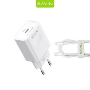 BAVIN PC837Y kucni punjac 20W TYPE C na LIGHTNING bijeli