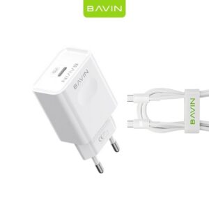 BAVIN PC837Y kucni punjac 20W TYPE C na TYPE C bijeli