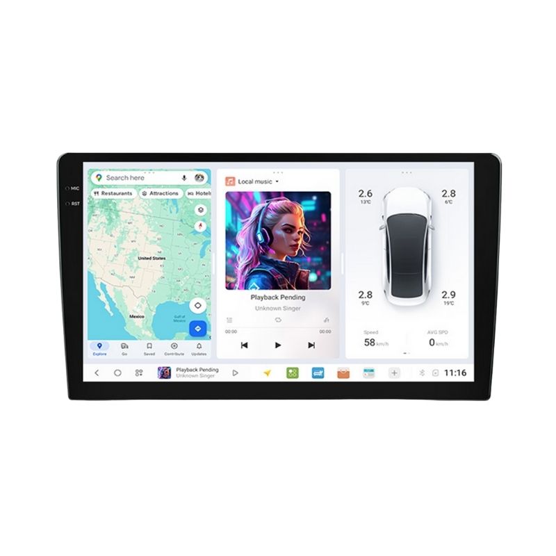 DUDU5 ANDROID MULTIMEDIJA ZA AUTO – 9.5', 8-128GB, 8-JEZGARNI, UIS7862, 2K EKRAN