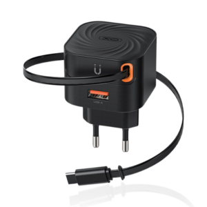 L165 EU 20W brzi punjac sa uvlacnim kablom 1 USB A i 1 TYPE C kabl XO