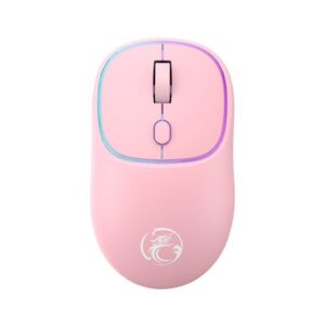 BEŽIČNI MIŠ W-618 SA POZADINSKIM OSVJETLJENJEM 2.4G IMICE ROZI