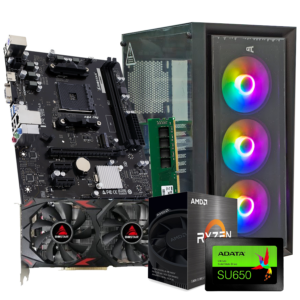 GNC GAMER SUPER SONIC AMD Ryzen 5 5500, A520, RX 580 8 GB, 16GB DDR4, SSD 480GB, PSU 550W, kućište gaming