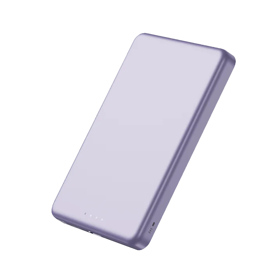 Xiaomi powerbank SuperSlim PB 5000 mAh ljubičasti USB-C x1, bežično punjenje, BHR08PNGL