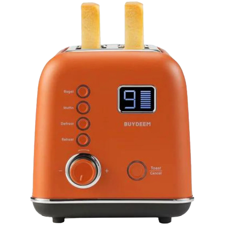 BUYDEEM 2 Slice Automatic Metal Toaster, model DT730E, color Koi Red, EU - Image 4