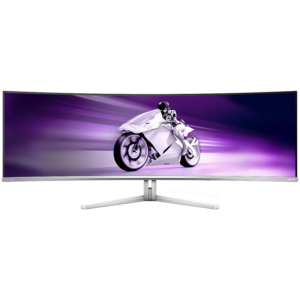 Philips Monitor Evnia 49M2C8900L/00 49" QD-OLED, 32:9, 5120x1440 (Dual QHD), 144hz 0.03ms, 250 cd/m² (typical), 1,500,000:1, 2x HDMI 2.1, DisplayPort 1.4, USB-C (90W), 4x USB 3.2, Speakers (2x 7.5W tweeters, 2x 7.5W woofers), White Design, Adaptive