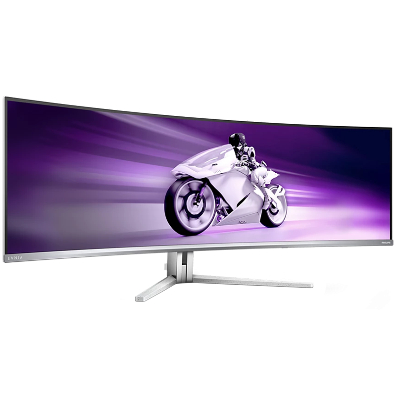 Philips Monitor Evnia 49M2C8900L/00 49" QD-OLED, 32:9, 5120x1440 (Dual QHD), 144hz 0.03ms, 250 cd/m² (typical), 1,500,000:1, 2x HDMI 2.1, DisplayPort 1.4, USB-C (90W), 4x USB 3.2, Speakers (2x 7.5W tweeters, 2x 7.5W woofers), White Design, Adaptive - Image 2
