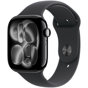 Apple Watch Series 11 GPS 46mm Jet Black Aluminium Case with Black Sport Band - M/L,Model A3333
