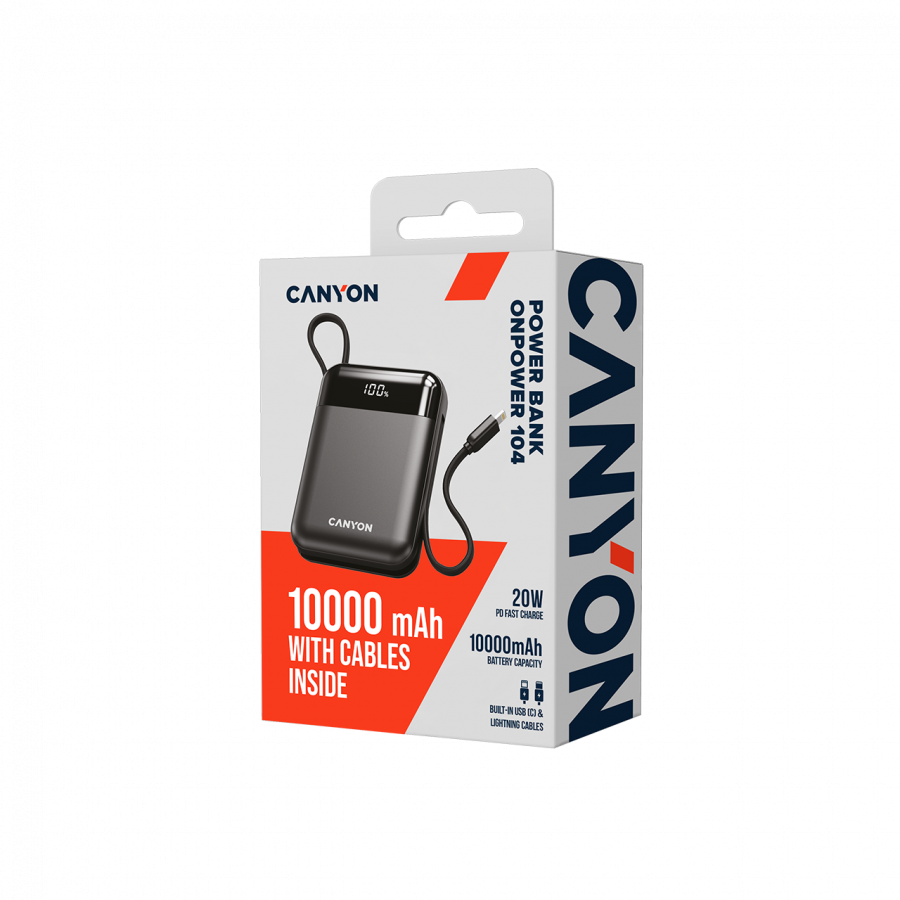 CANYON power bank OnPower 104 10000mAh Black - Image 5