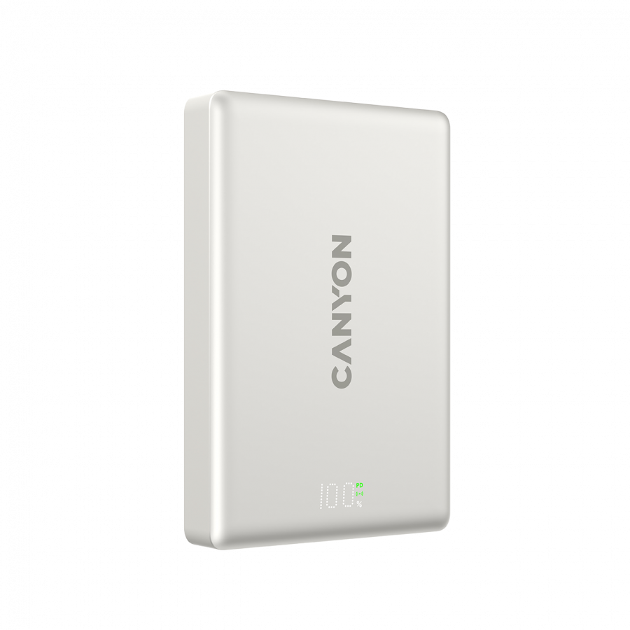 CANYON magnetic power bank OnPower 511 PD20W 10000mAh Aluminium Star Sivi
