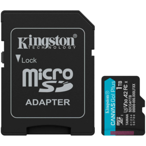 Kingston 1TB microSDXC Canvas Go Plus Gen4 200MB/s A2 U3 V30 Card + Adapter