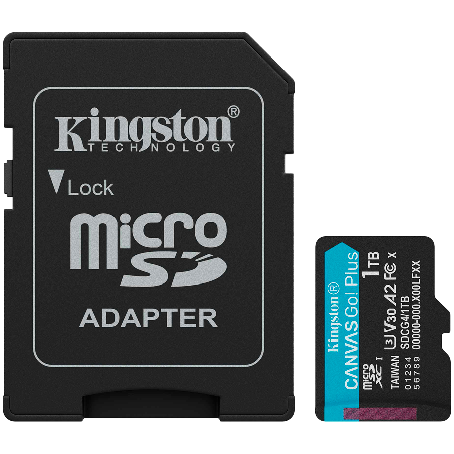 Kingston 1TB microSDXC Canvas Go Plus Gen4 200MB/s A2 U3 V30 Card + Adapter