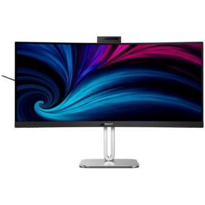 PHILIPS Monitor 34B2U6603CH 34" Curved, VA, 21:9, 3440x1440 (WQHD), 1500R, 120Hz, 4ms, 500 cd/m2, 4000:1, HDR400, Adaptive Sync, PowerSensor 2, 5.0 Mpixel Webcam with Microphone, 2xHDMI, 1xDP, TB4 (PD 100W), USB Hub, KVM, RJ45, Speakers, Ergo, 5Y