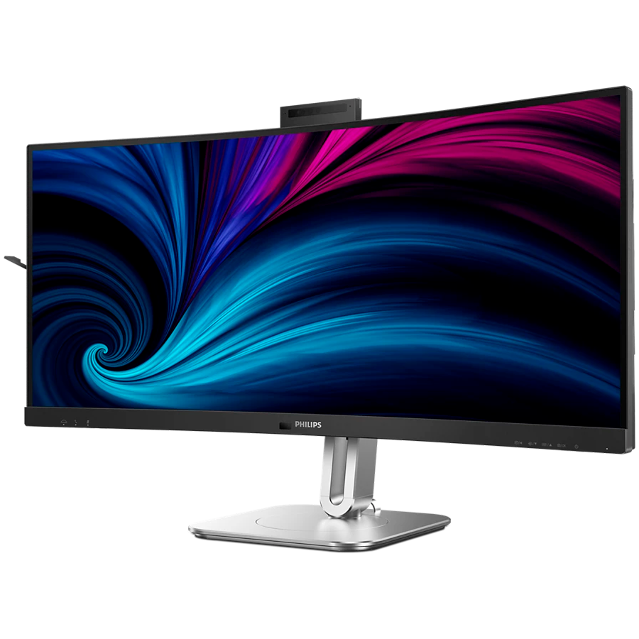 PHILIPS Monitor 34B2U6603CH 34" Curved, VA, 21:9, 3440x1440 (WQHD), 1500R, 120Hz, 4ms, 500 cd/m2, 4000:1, HDR400, Adaptive Sync, PowerSensor 2, 5.0 Mpixel Webcam with Microphone, 2xHDMI, 1xDP, TB4 (PD 100W), USB Hub, KVM, RJ45, Speakers, Ergo, 5Y - Image 3