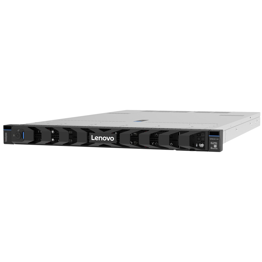 Lenovo ThinkSystem SR630 V4,1xIntel Xeon 6515P (16C 2.3GHz 150W), 1x32GB (2Rx8),RAID 940-8i 4GB Flash PCIe Gen4 12Gb Adapter, 2x1 300W, 10x2.5" Chassis(Standard)