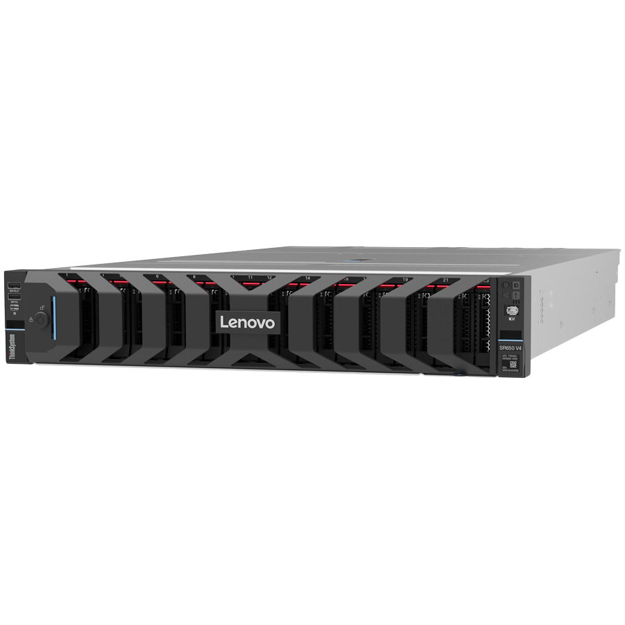 Lenovo ThinkSystem SR650 V4,1xIntel Xeon 6515P (16C 2.3GHz 150W), 1x32GB (2Rx8),RAID 940-8i 4GB Flash PCIe Gen4 12Gb Adapter, 2x1 300W, 24x2.5" Chassis(Standard)