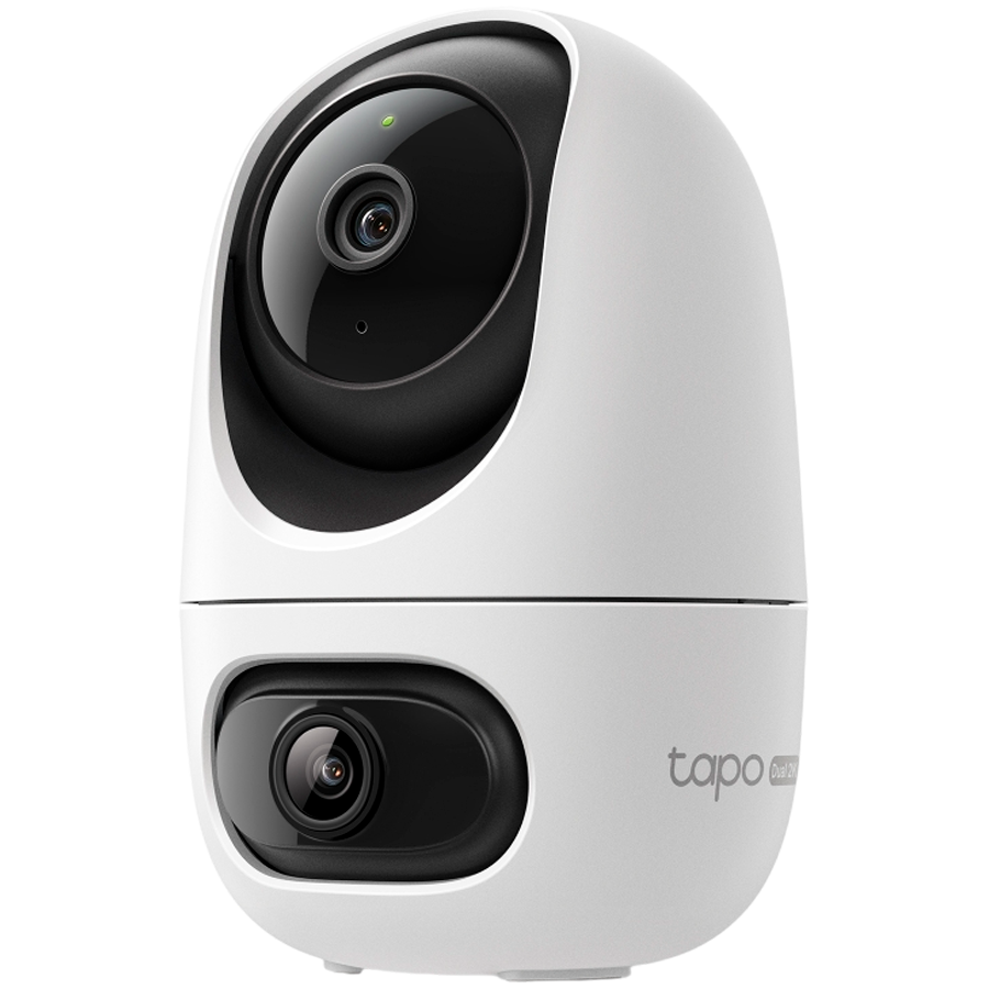 TP-Link Tapo C245D Dual Lens Pan/Tilt Security Camera, 2K (2304x1296) and 2K (2304x1296), 2.4 GHz, Dual Lens, Pan/Tilt, Smart AI Detection and Notifications, AI Smart Tracking, Sound and Light Alarm, Remote Control, Two-Way Audio