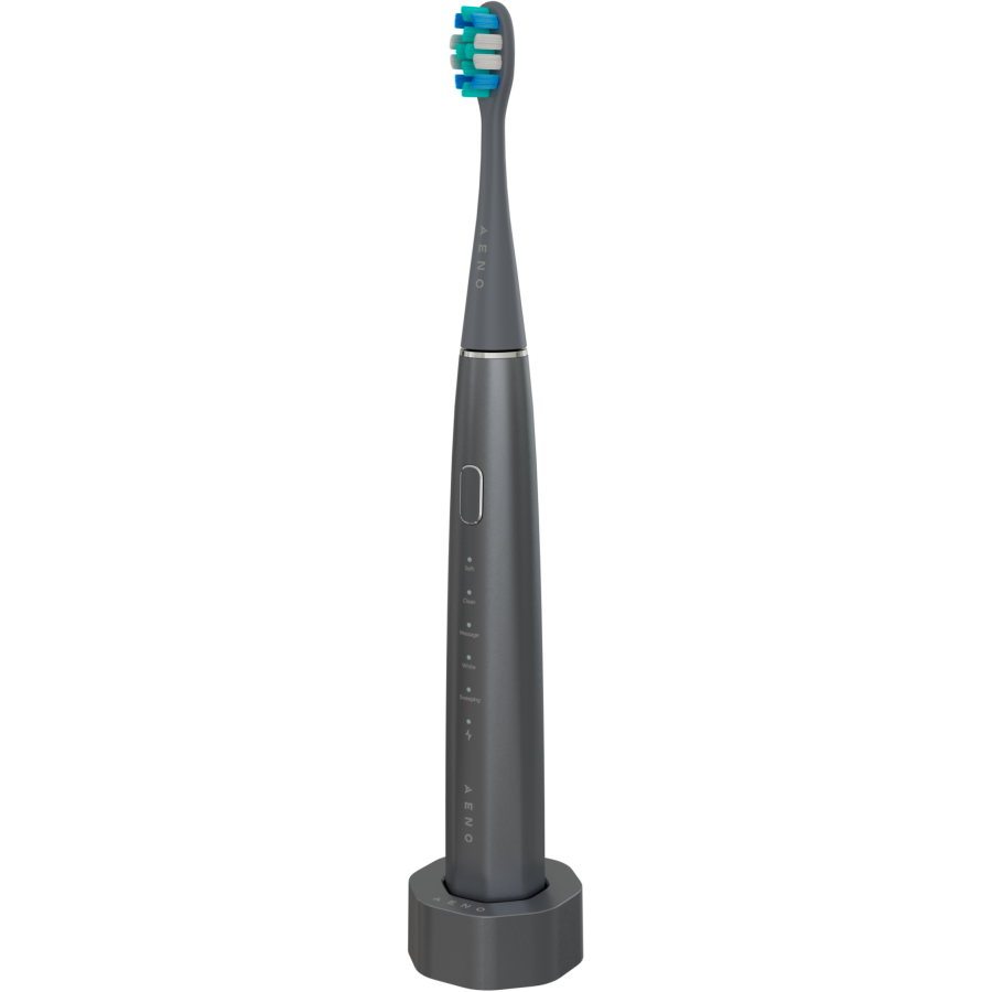Wireless Tooth Brush, Grey, 3 Brush Heads, 1400mAh, Function: Soft, Clean, Massage, White, Sweep