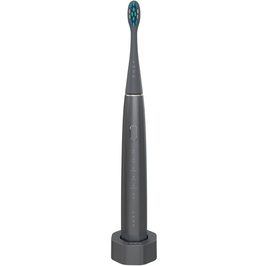 Wireless Tooth Brush, Grey, 3 Brush Heads, 1400mAh, Function: Soft, Clean, Massage, White, Sweep - Image 2