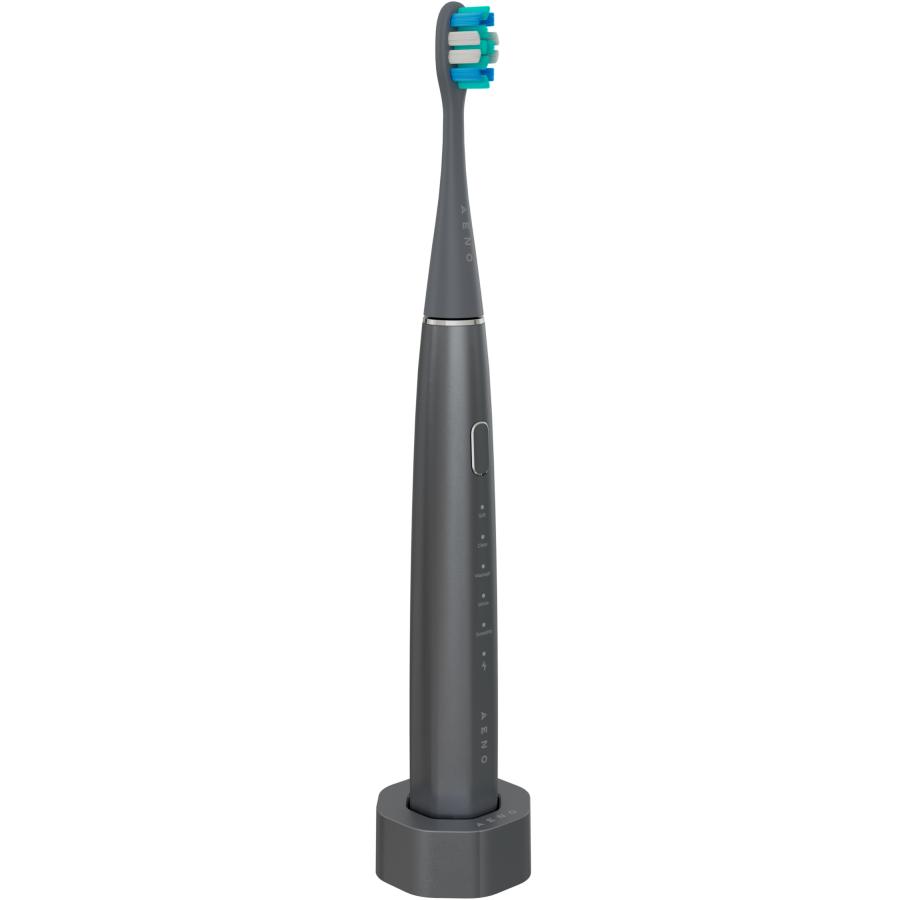 Wireless Tooth Brush, Grey, 3 Brush Heads, 1400mAh, Function: Soft, Clean, Massage, White, Sweep - Image 3