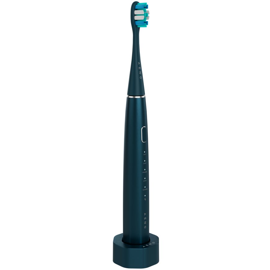 Wireless Tooth Brush, Navy Blue, 3 Brush Heads, 1400mAh, Function: Soft, Clean, Massage, White, Sweep - Image 3