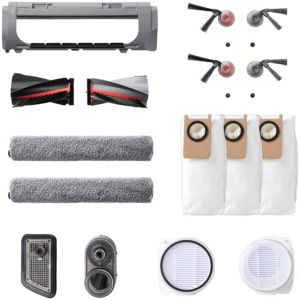 Anker, Eufy S2 Accessories Package, 2 Pairs of Side Brushes, 2 Filter Sets, 1 Roller Brush, 1 Brush Guard, Water Tank Filter, Dust Bag, Brush Guard