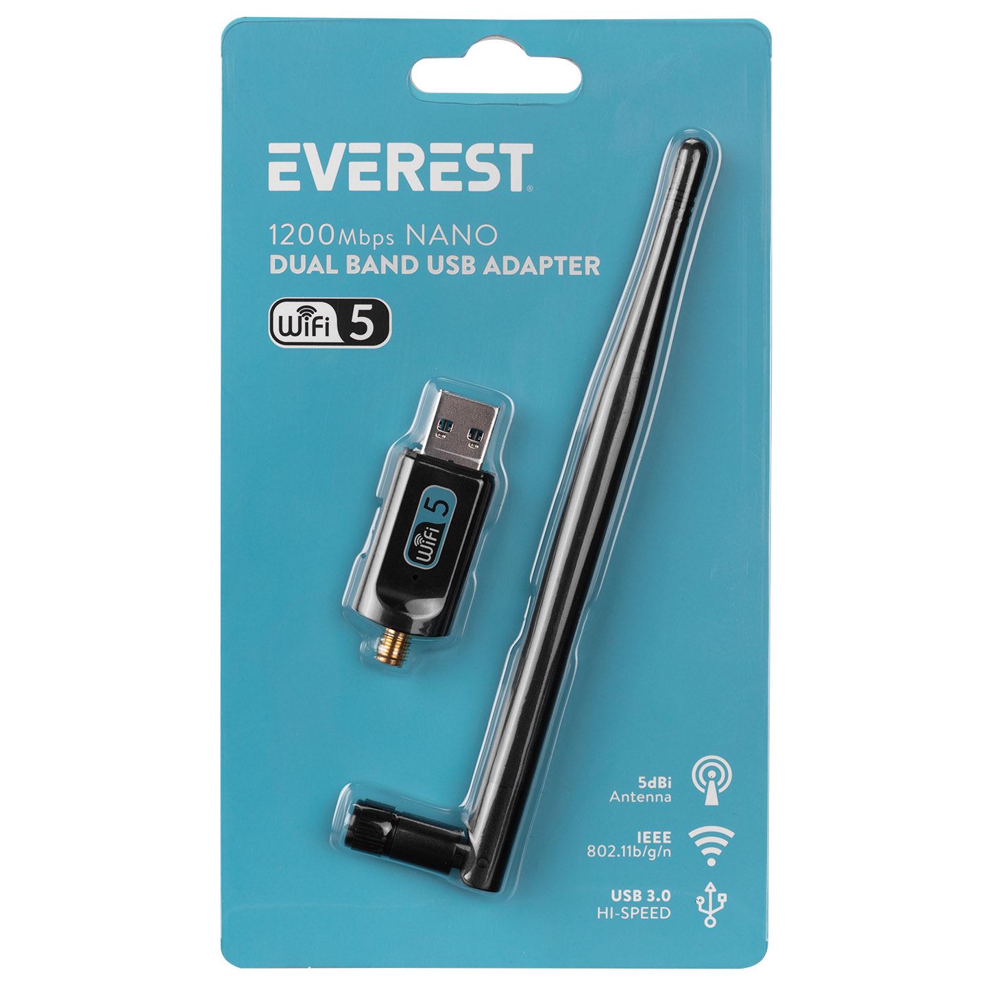 USB WLAN adapter Everest EWN-AC1200 2T2R 1200Mbps 2.4GHz/5GHz Wifi USB3.0 Wireless Adapter, 36079 - Image 5